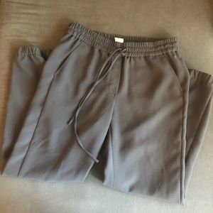 J. Crew silky gray joggers EUC
